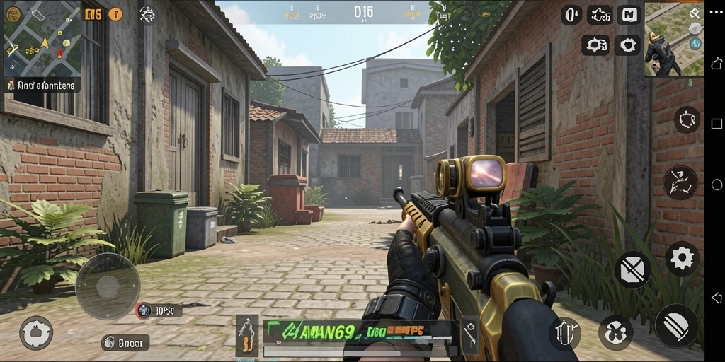 Tampilan gameplay seru dalam AMAN69 dengan aksi pertarungan yang menegangkan.