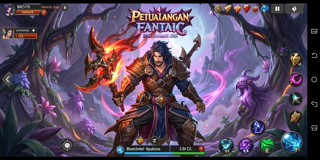 Tangkapan layar dari gameplay RPG yang menakjubkan di BRO178.