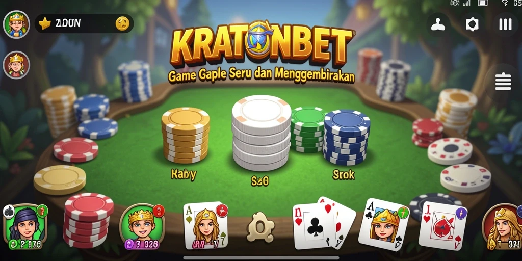 Screenshot KRATONBET menampilkan permainan Gaple yang mengasyikkan.