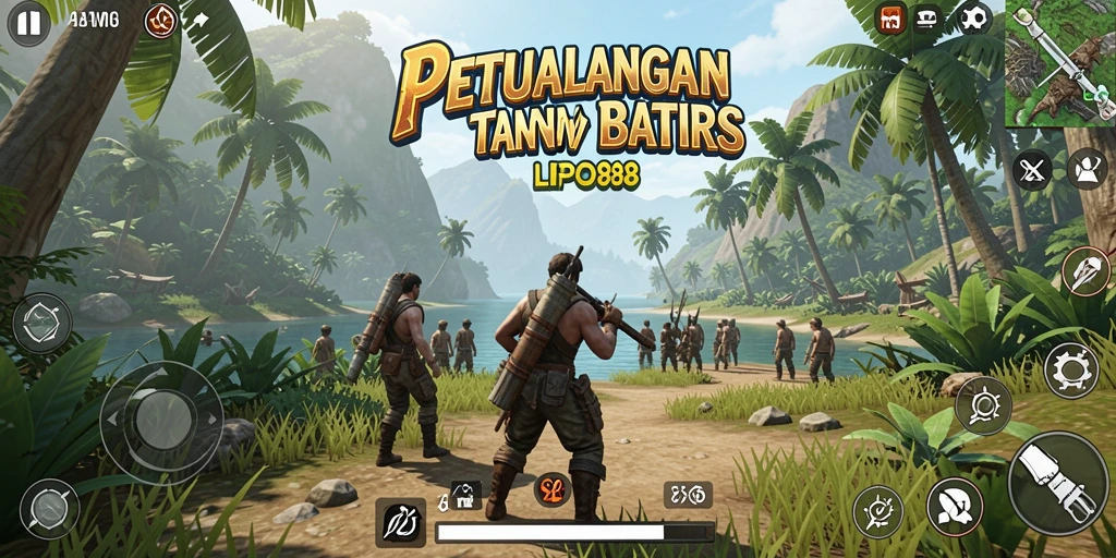 Tangkapan layar gameplay LPO88 menunjukkan dunia luas yang dapat dijelajahi.