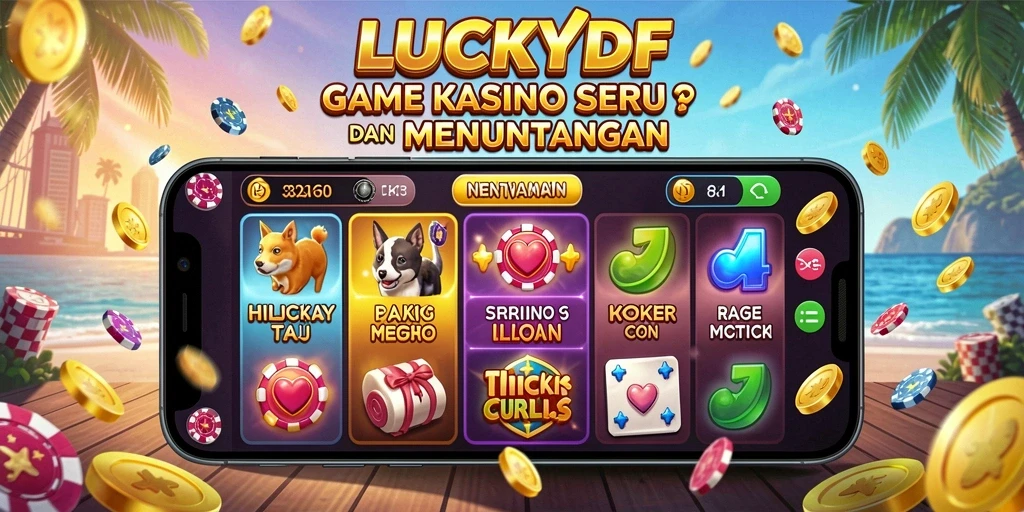 Tampilan gameplay LUCKYDF dengan grafis menarik dan interaksi seru.