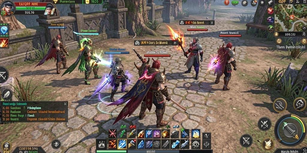 Tampilan gameplay QQRP yang menarik dan penuh aksi MMORPG.