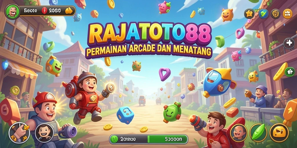 Screenshot RAJATOTO88 menampilkan momen seru gameplay arcade.