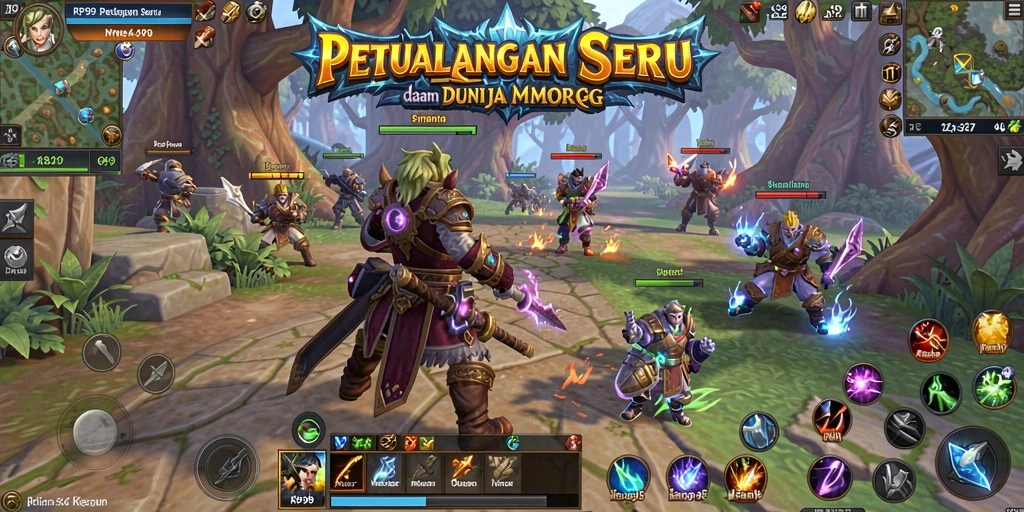 Gameplay seru RP99 dalam dunia MMORPG yang menantang.