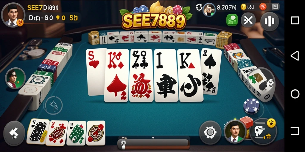 Screenshot gameplay SEE789 yang menampilkan aksi seru permainan Domino.