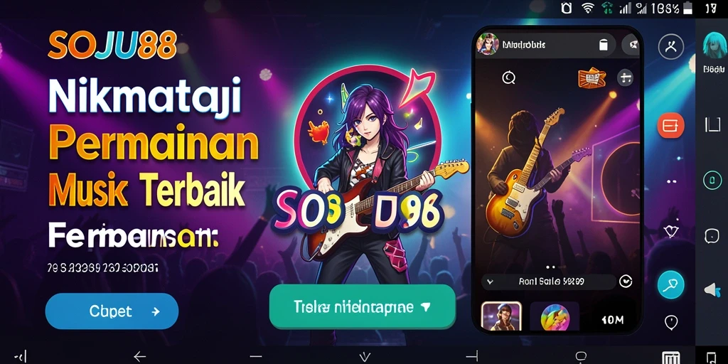 Screenshot gameplay SOJU88 menunjukkan keseruan bermain musik.
