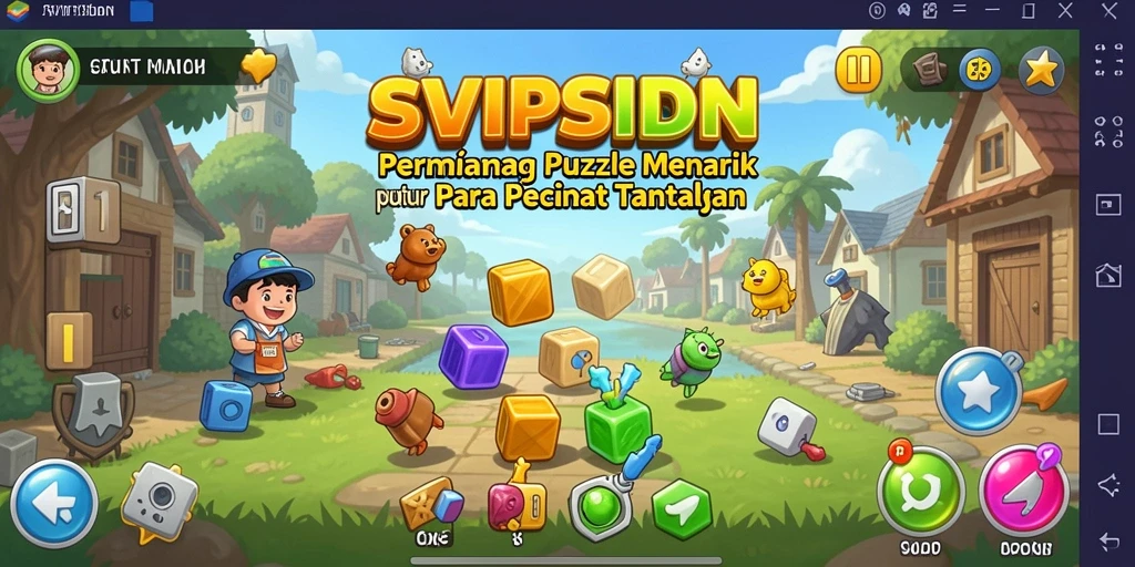 Tampilan gameplay menyenangkan dari SVIPSIDN yang menggugah kreativitas.