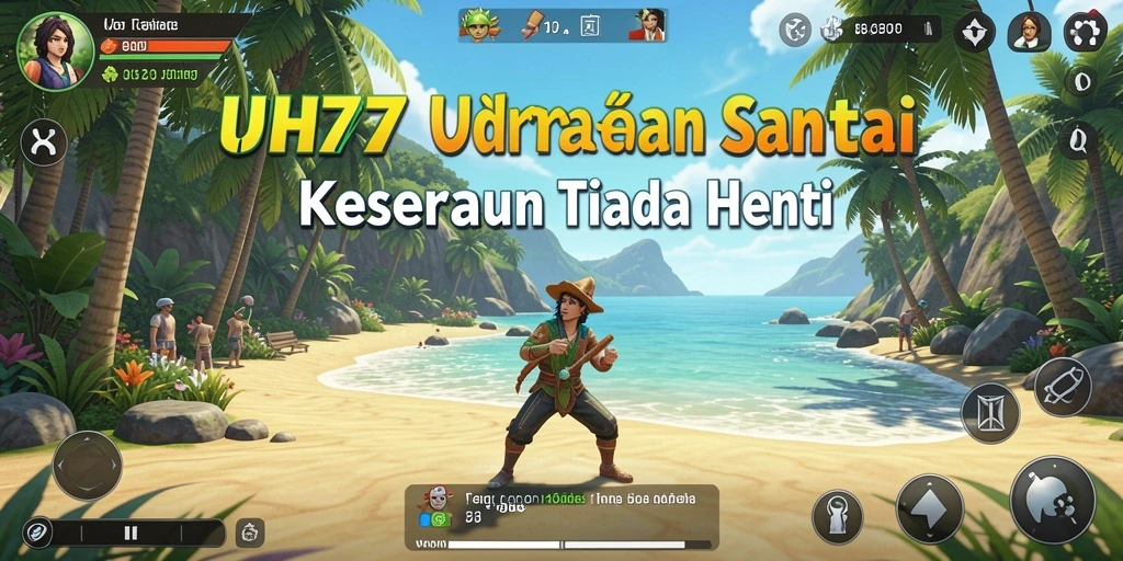 Tampilan gameplay UH77 yang menarik dan penuh warna.