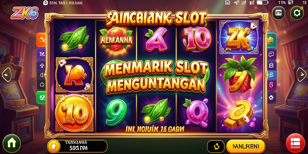 Screenshot gameplay ZK6 yang menampilkan keseruan permainan Slot.